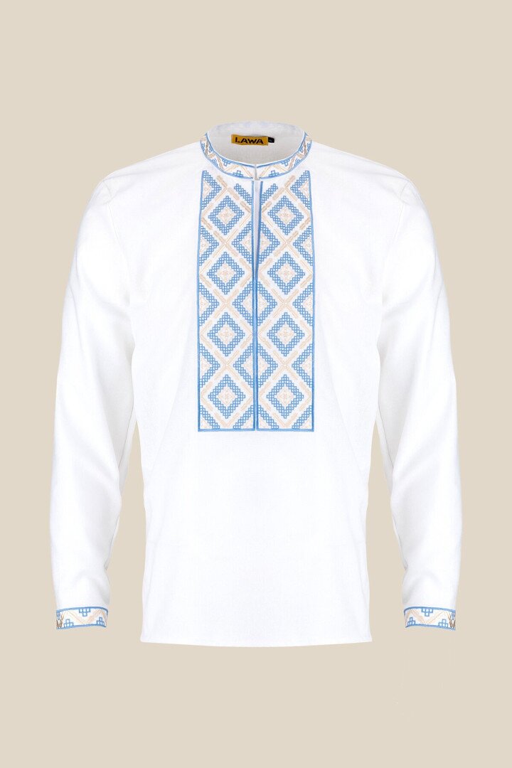 Сорочка вишиванка чоловіча LAWA E-MB02302 2XL Білий shop (2000999169694)