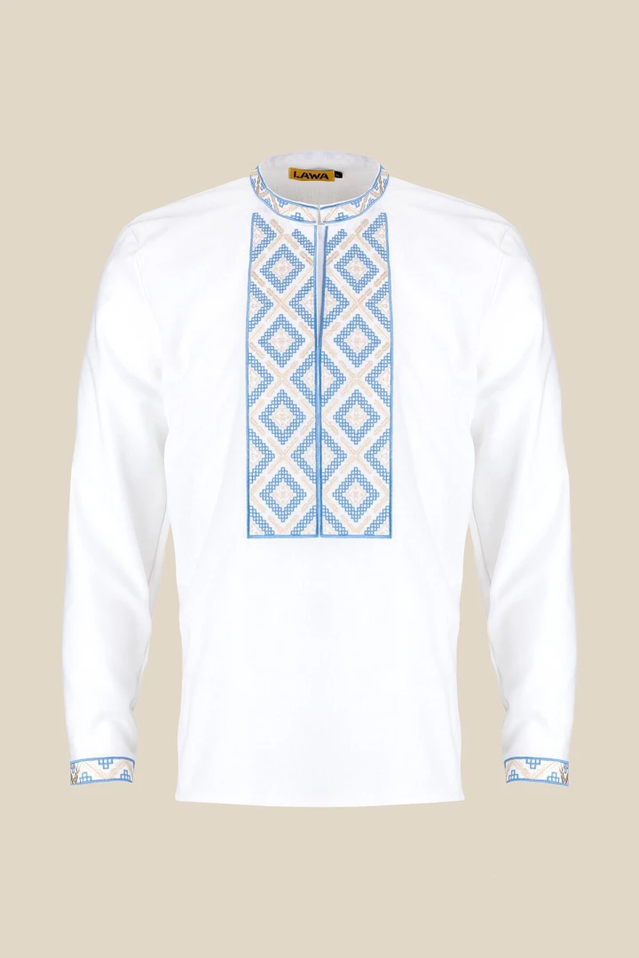 Сорочка вишиванка чоловіча LAWA E-MB02302 3XL Білий shop (2000999169700)