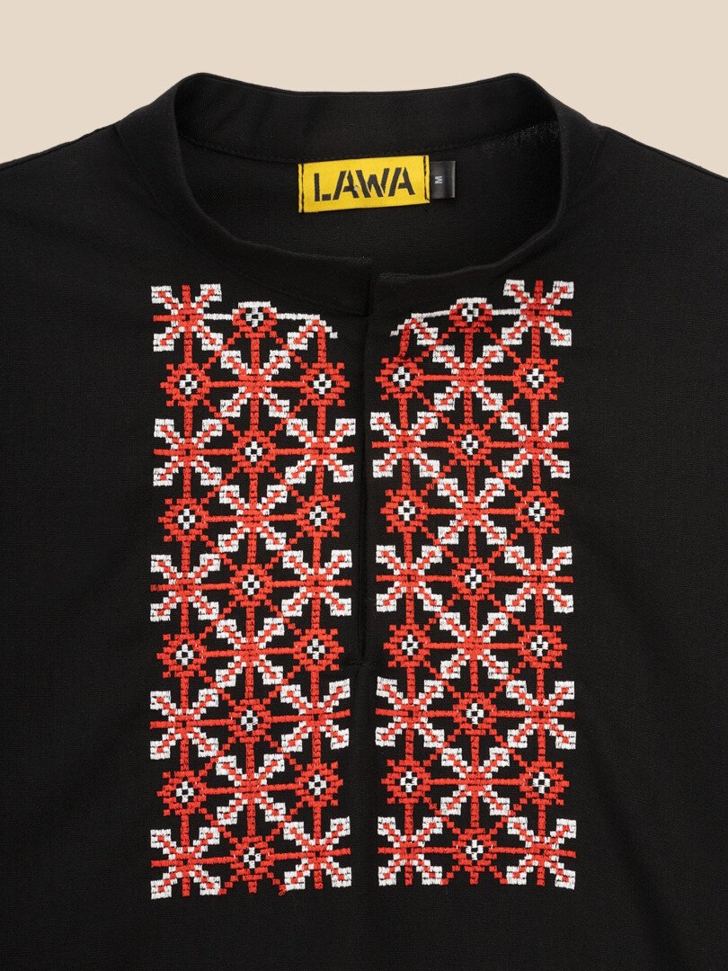 Сорочка вишиванка чоловіча LAWA E-MB02305 XL Чорний shop (2000999589881)  Фото №0