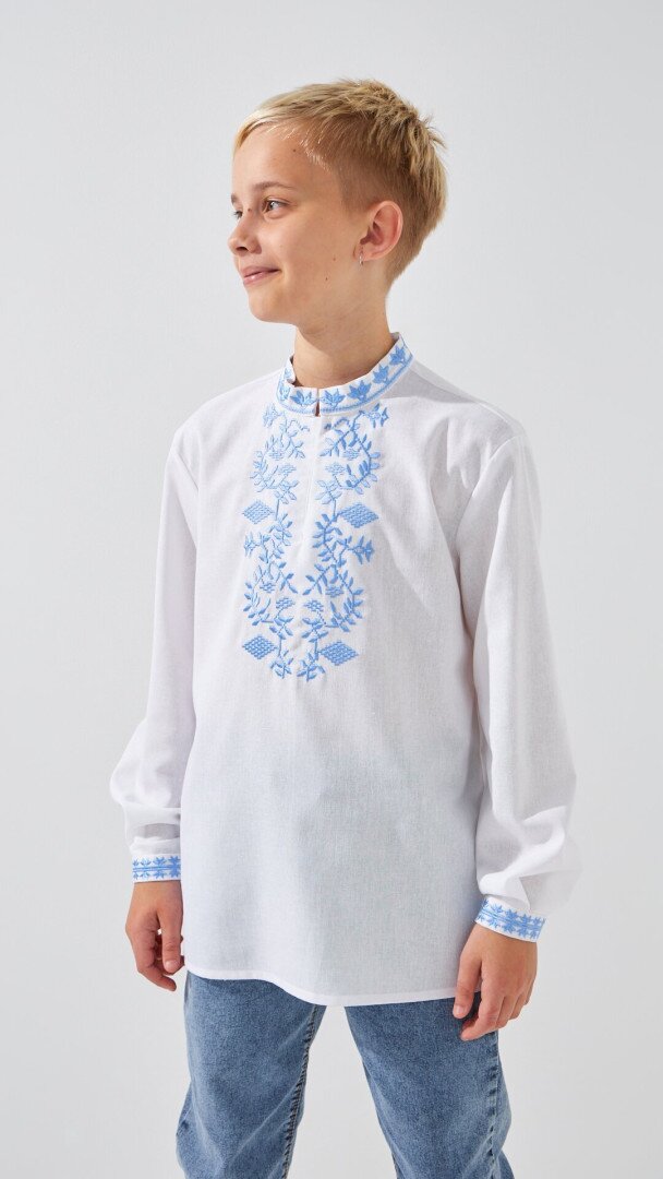 Сорочка вишиванка для хлопчика LAWA E-BB02301 134 см Білий shop (2000999235030)
