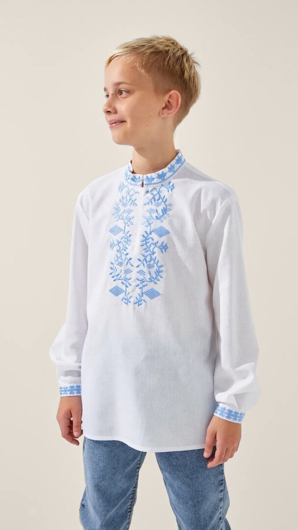 Сорочка вишиванка для хлопчика LAWA E-BB02301 152 см Білий shop (2000999235061)