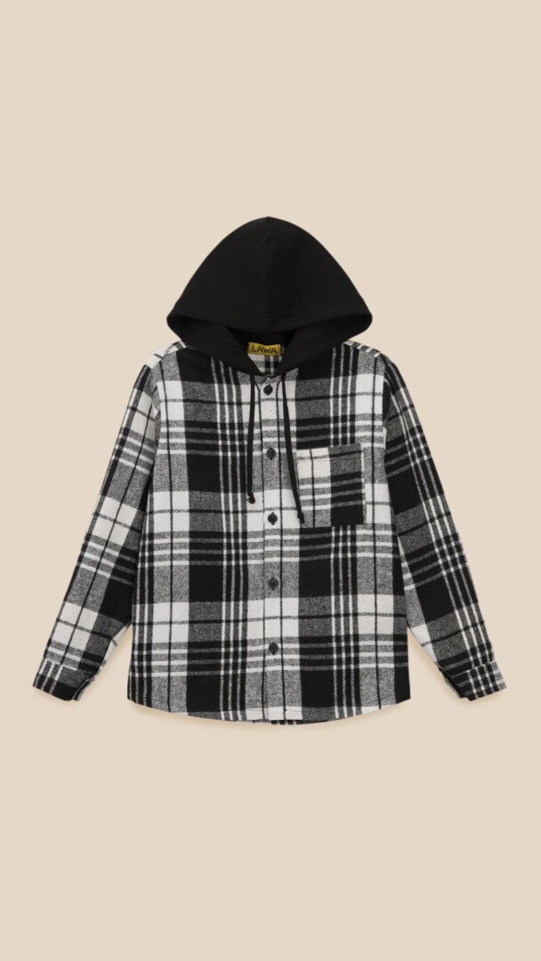 Сорочка з вiзерунком для хлопчика LAWA BTC02301 152 см Чорно-сірий shop (2000991057166)