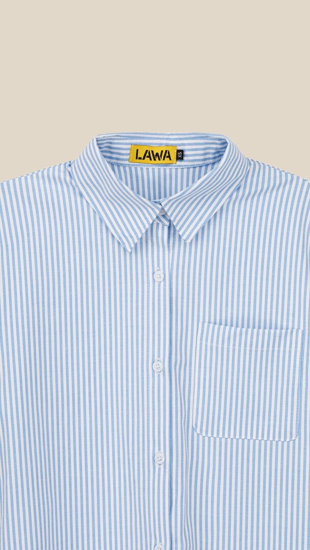 Сорочка з візерунком жіноча LAWA K-WTC02312 L Біло-блакитний shop (2000999239434)  Фото №0
