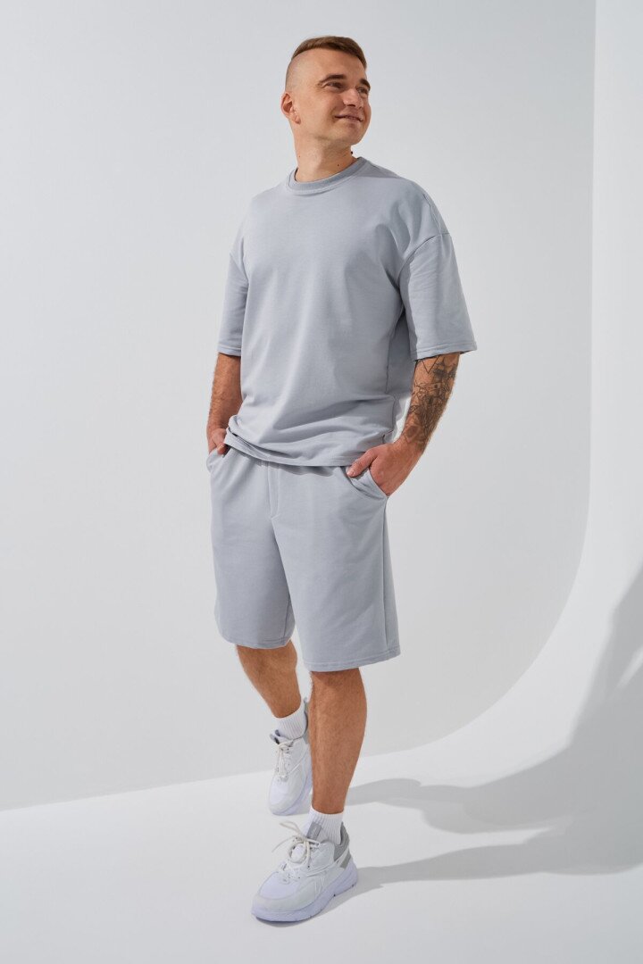 Шорти трикотажні однотонні чоловічі LAWA MBC02378 S Світло-сірий shop (2000999157066)  Фото №2