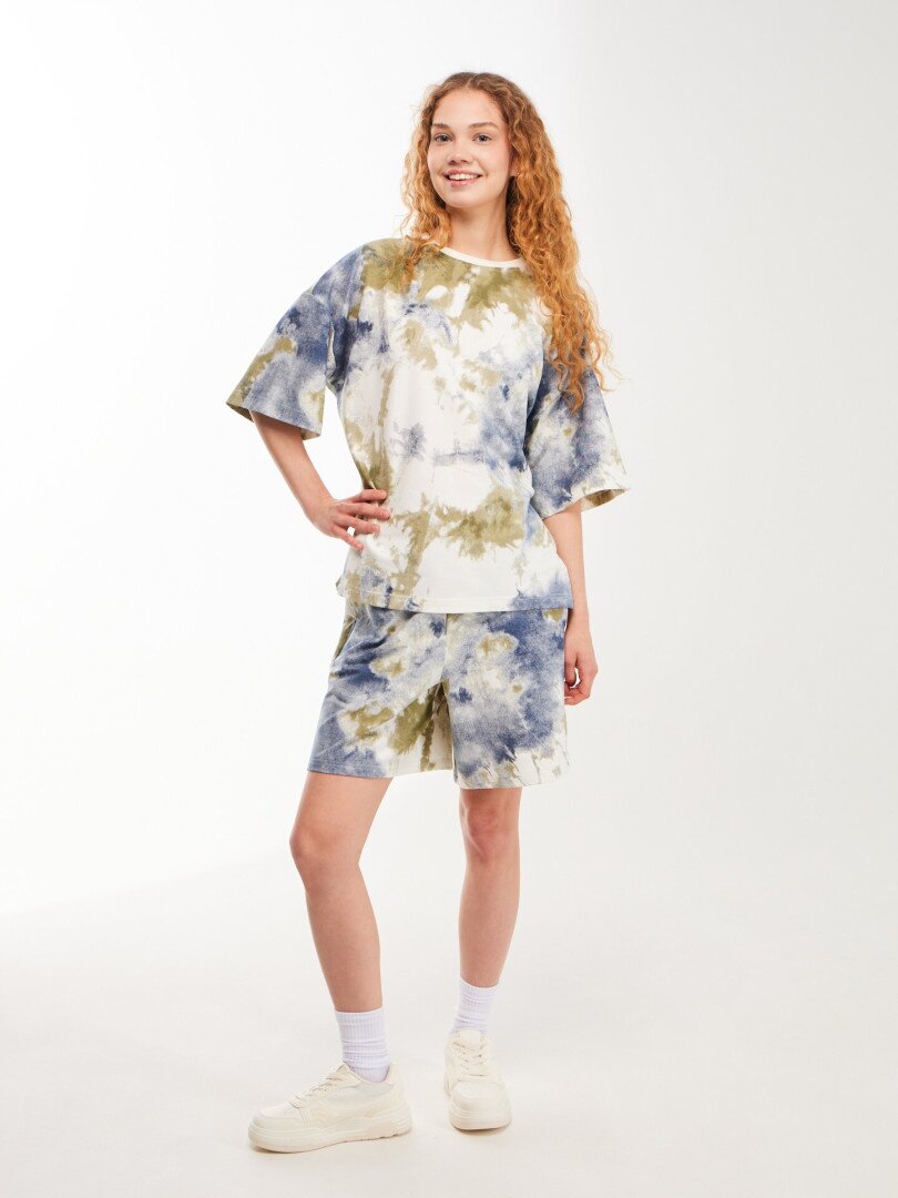 Шорти трикотажні однотонні жіночі LAWA K-WTC02389 XS Хакі-синій shop (2000999636783)  Фото №0