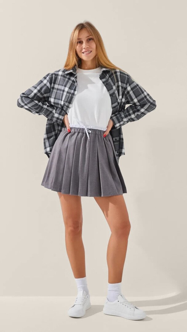 Спідниця класика однотонна жіноча LAWA WTC02454 M Сірий shop (2888000018502)  Фото №0
