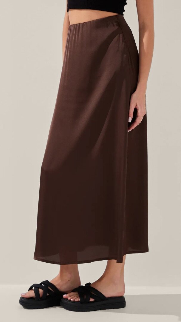 Спідниця однотонна жіноча LAWA WTC02434 L Шоколад shop (2000999218736)  Фото №2