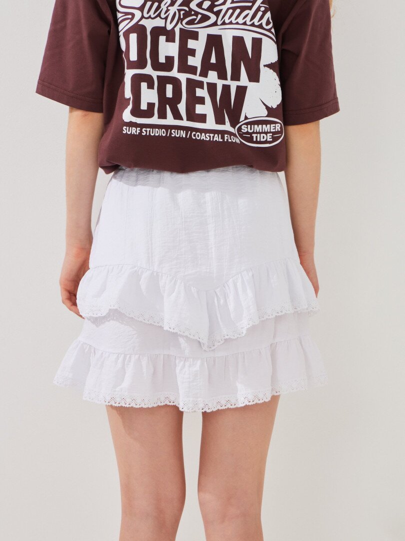 Спідниця однотонна жіноча LAWA WTC02494 S Білий shop (2000999612084)  Фото №2