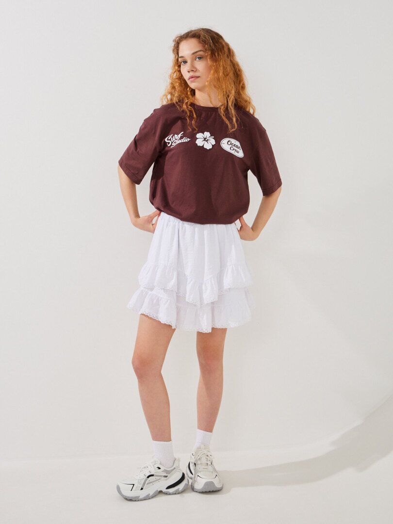 Спідниця однотонна жіноча LAWA WTC02494 S Білий shop (2000999612084)  Фото №0