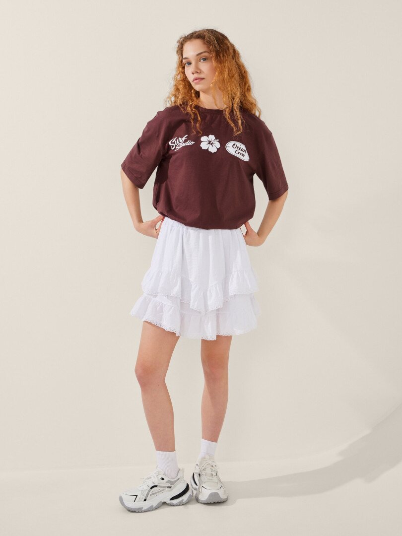 Спідниця однотонна жіноча LAWA WTC02494 L Білий shop (2000999612107)  Фото №0