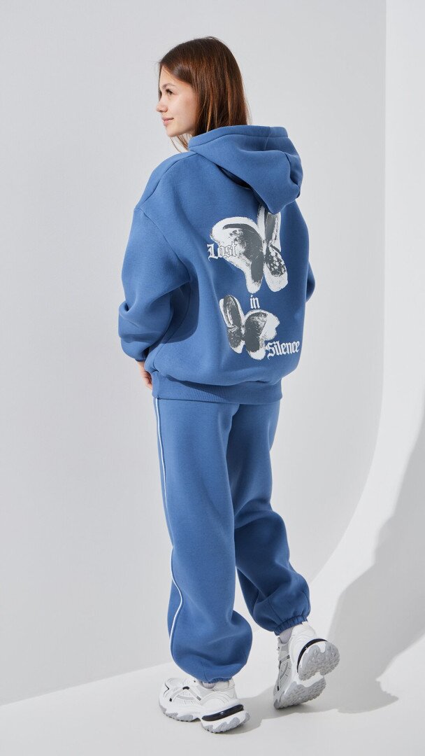 Спортивні штани джогери однотонні жіночі LAWA WTC02450 L Сіро-синій shop (2000999384578)  Фото №4