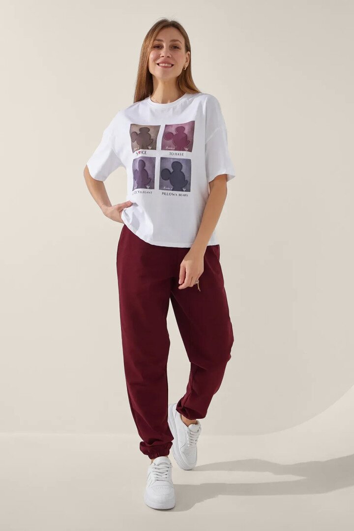Спортивні штани джогери жіночі LAWA WBC02463 XS Бордовий shop (2000991061552)  Фото №1