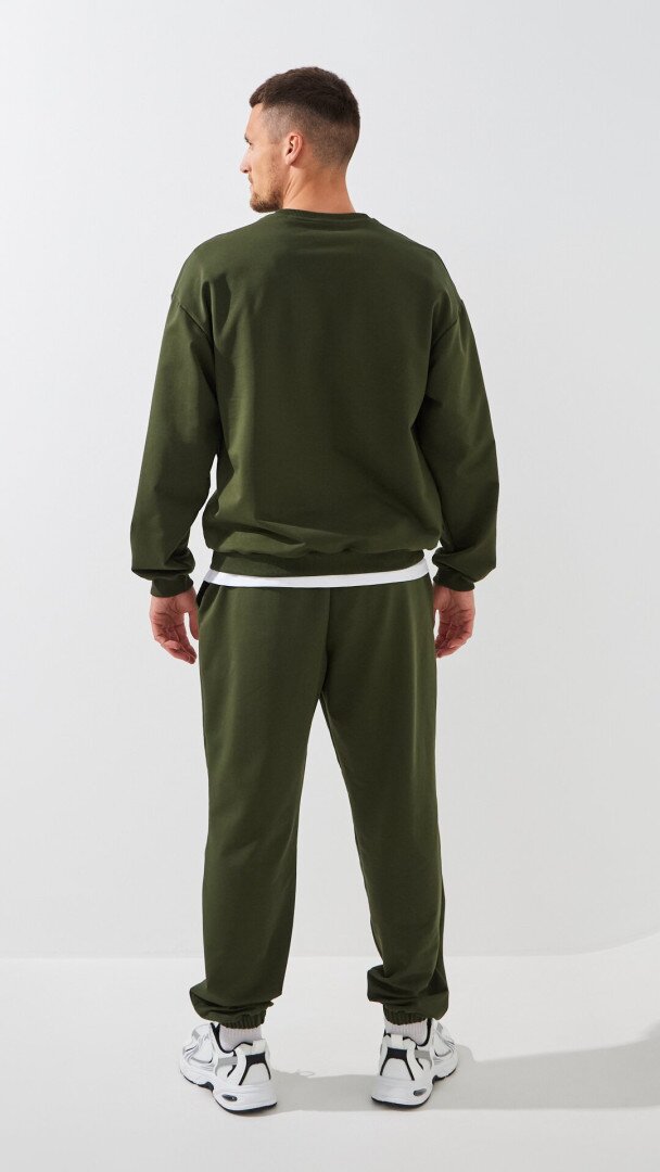 Спортивні штани однотонні чоловічі LAWA MBC02320 2XL Оливковий shop (2000999531385)  Фото №3