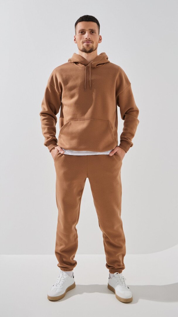 Спортивні штани однотонні чоловічі LAWA MBC02338 3XL Коричневий shop (2888000025364)  Фото №0
