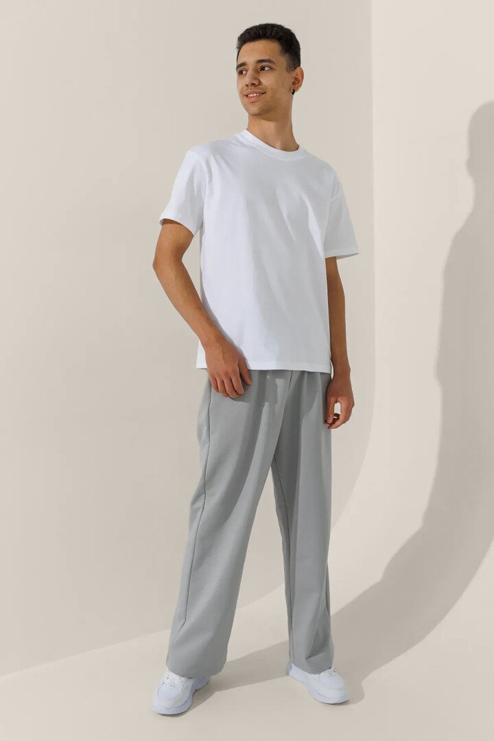 Спортивні штани однотонні чоловічі LAWA MBC02373 XL Світло-сірий shop (2000990966759)  Фото №0