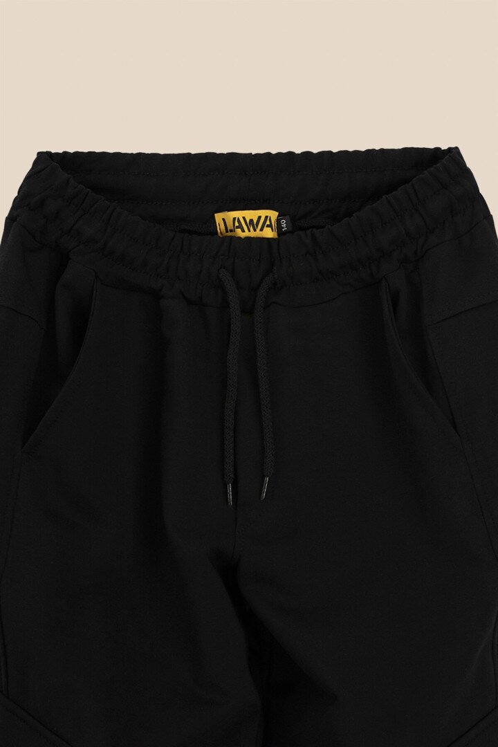 Спортивні штани однотонні для хлопчика LAWA BBC02322 134 см Чорний shop (2000991035881)  Фото №3