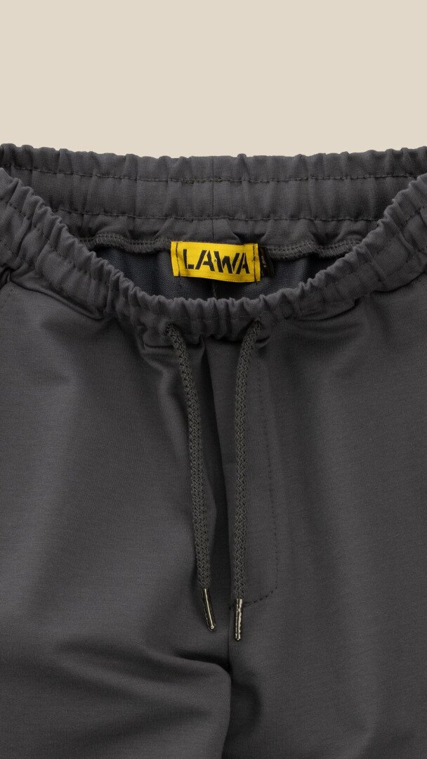 Спортивні штани однотонні для хлопчика LAWA BBC02324 122 см Графітовий shop (2000991050761)  Фото №2