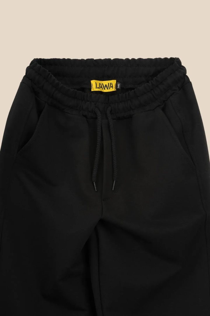 Спортивні штани однотонні для хлопчика LAWA BBC02324 140 см Чорний shop (2000999173424)  Фото №2