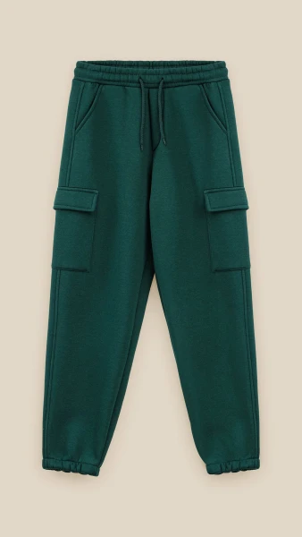 Спортивні штани однотонні для хлопчика LAWA BBC02338 146 см Смарагдовий shop (2888000026521)