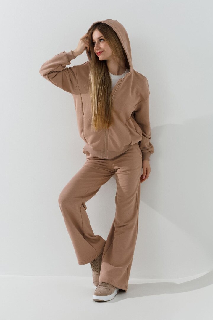 Спортивні штани палаццо для дівчинки LAWA GBC02331 122 см Бежевий shop (2000991030688)  Фото №1