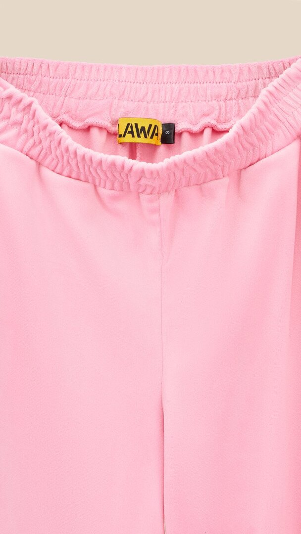 Спортивні штани палаццо однотонні жіночі LAWA K-WBC02304 S Рожевий shop (2000999447488)  Фото №2