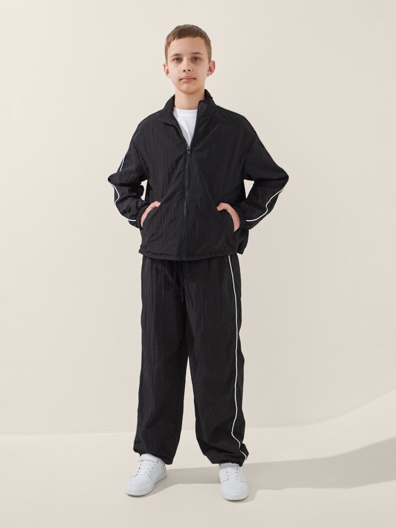 Спортивний костюм толстовка+штани для хлопчика LAWA BBC02350 140 см Чорний shop (2000999567131)