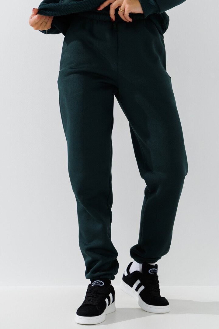 Спортивні штани джогери жіночі LAWA WBC02438 XS Темно-зелений shop (2000990818638)