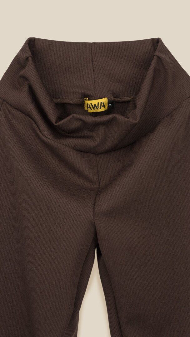 Штани кльош однотонні жіночі LAWA WBC02481 L Коричневий shop (2888000016362)  Фото №1