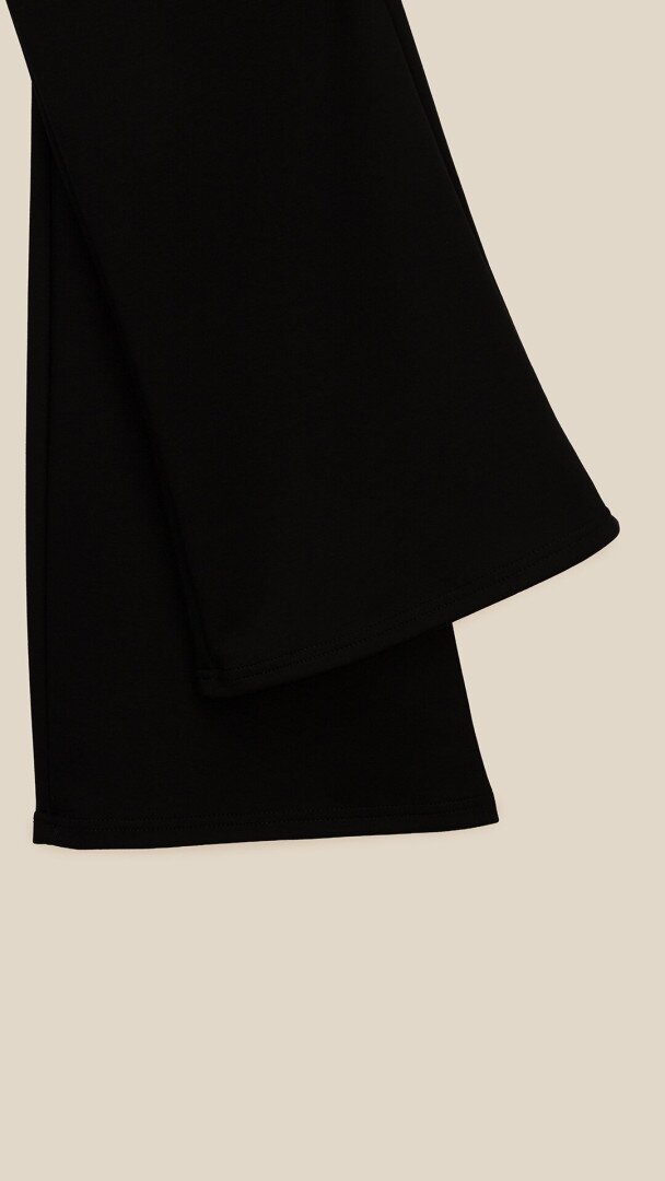 Штани кльош однотонні жіночі LAWA WBC02502 S Чорний shop (2000999478055)  Фото №1