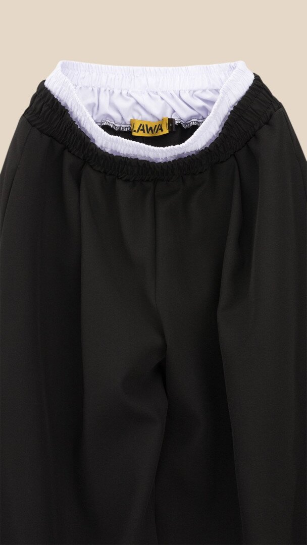 Штани палаццо однотонні жіночі LAWA WTC02468 L Чорний shop (2000999529078)  Фото №0