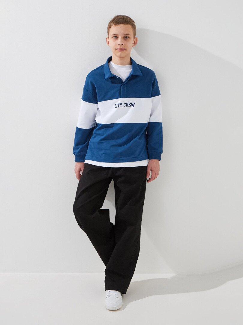Штани прямі для хлопчика LAWA BBC02343 134 см Чорний shop (2000999563812)  Фото №0