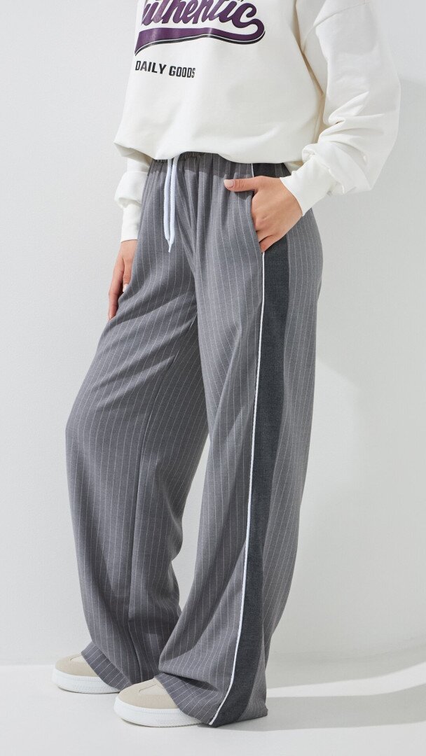 Штани прямі з візерунком жіночі LAWA WTC02467 XL Сірий shop (2000999551130)  Фото №2