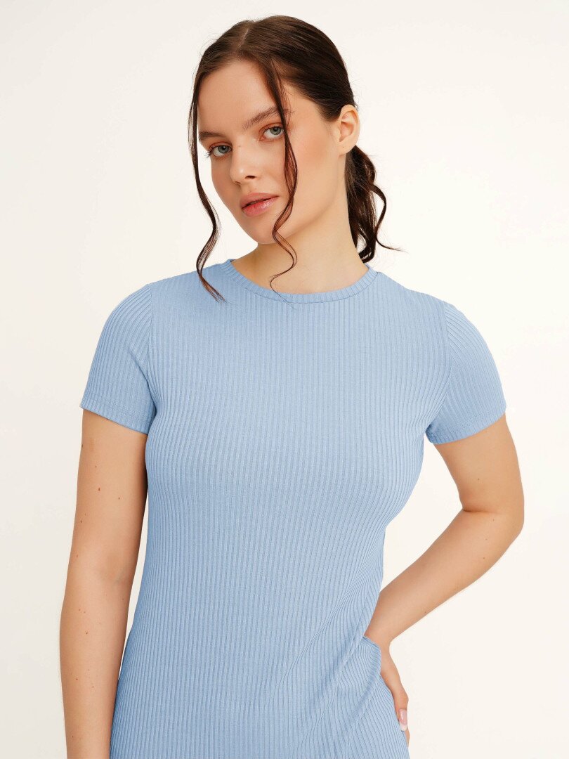 Сукня однотонна жіноча LAWA WBC02371 2XL Блакитний shop (2000999170416)  Фото №1