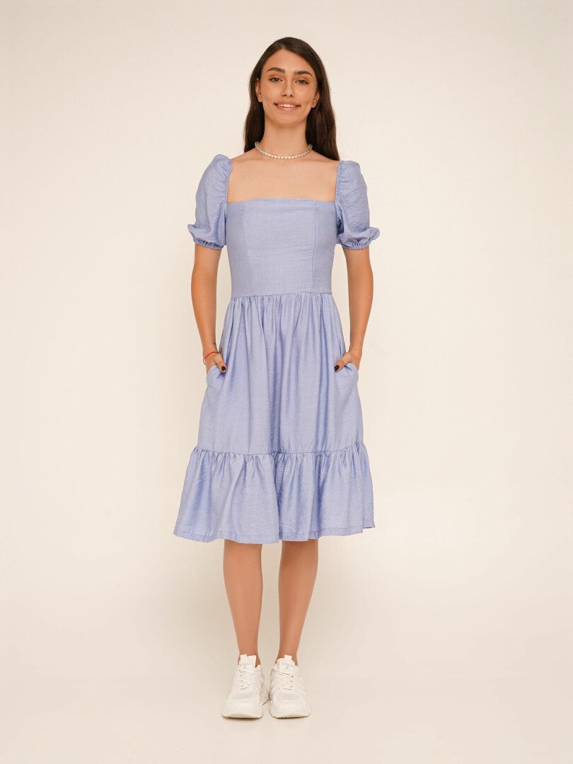 Сукня однотонна жіноча LAWA WTC02382 S Блакитний shop (2000990648747)  Фото №0