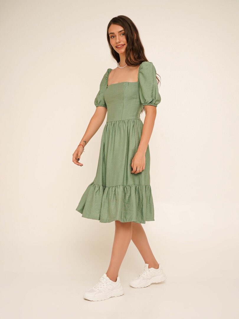 Сукня однотонна жіноча LAWA WTC02382 L Зелений shop (2000990656285)