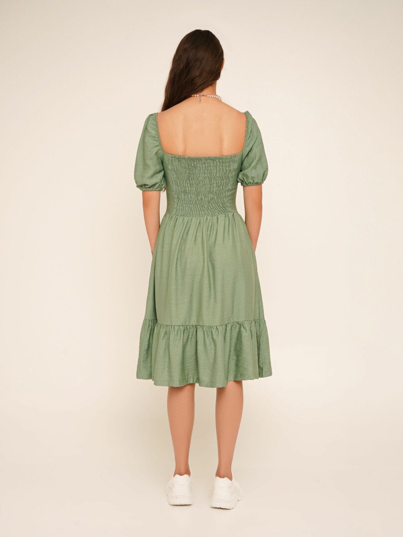 Сукня однотонна жіноча LAWA WTC02382 L Зелений shop (2000990656285)  Фото №3