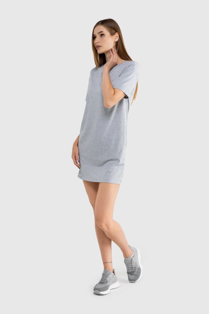 Сукня однотонна жіноча LAWA CTM WBC02304 M Сірий shop (2000989913191)  Фото №3
