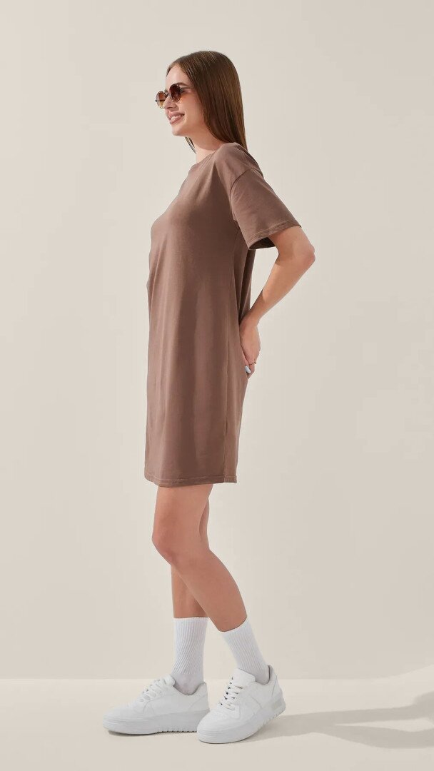 Сукня однотонна жіноча LAWA WBC02304 XS Шоколад shop (2000999196928)  Фото №2