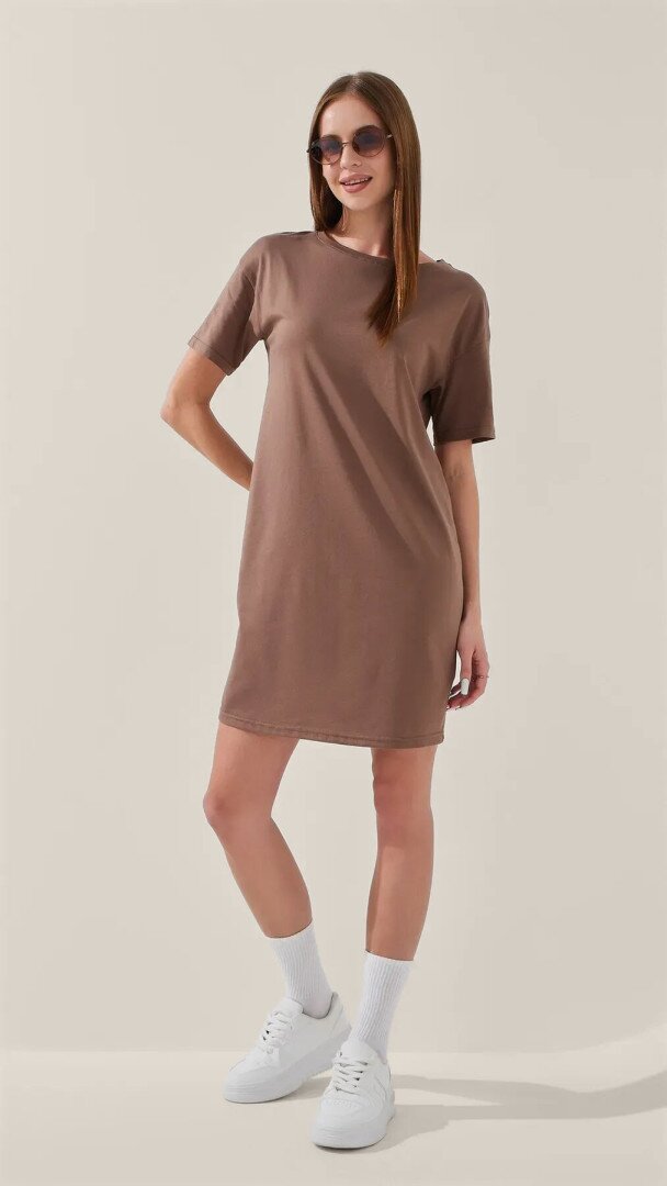 Сукня однотонна жіноча LAWA WBC02304 XS Шоколад shop (2000999196928)  Фото №3