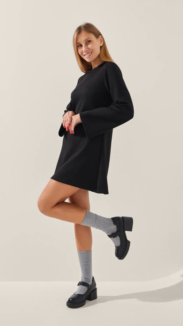 Сукня однотонна жіноча LAWA WTC02417 XS Чорний shop (2888000019097)  Фото №0