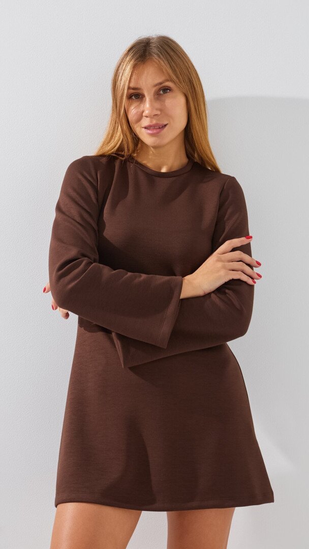 Сукня однотонна жіноча LAWA WTC02417 XS Шоколадний shop (2888000019141)  Фото №0