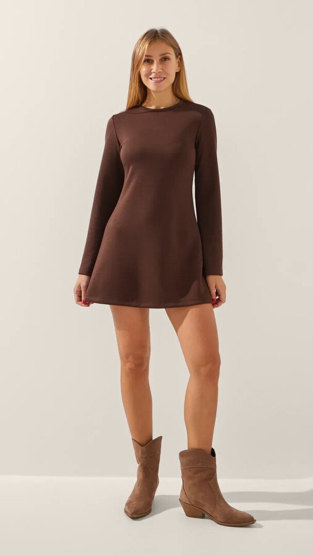Сукня однотонна жіноча LAWA WTC02417 XS Шоколадний shop (2888000019141)  Фото №0