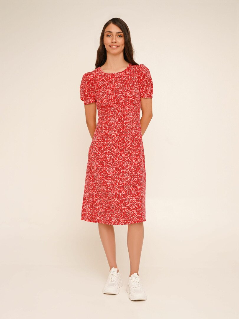 Сукня з візерунком жіноча LAWA WTC02319 S Червоний shop (2000990632128)