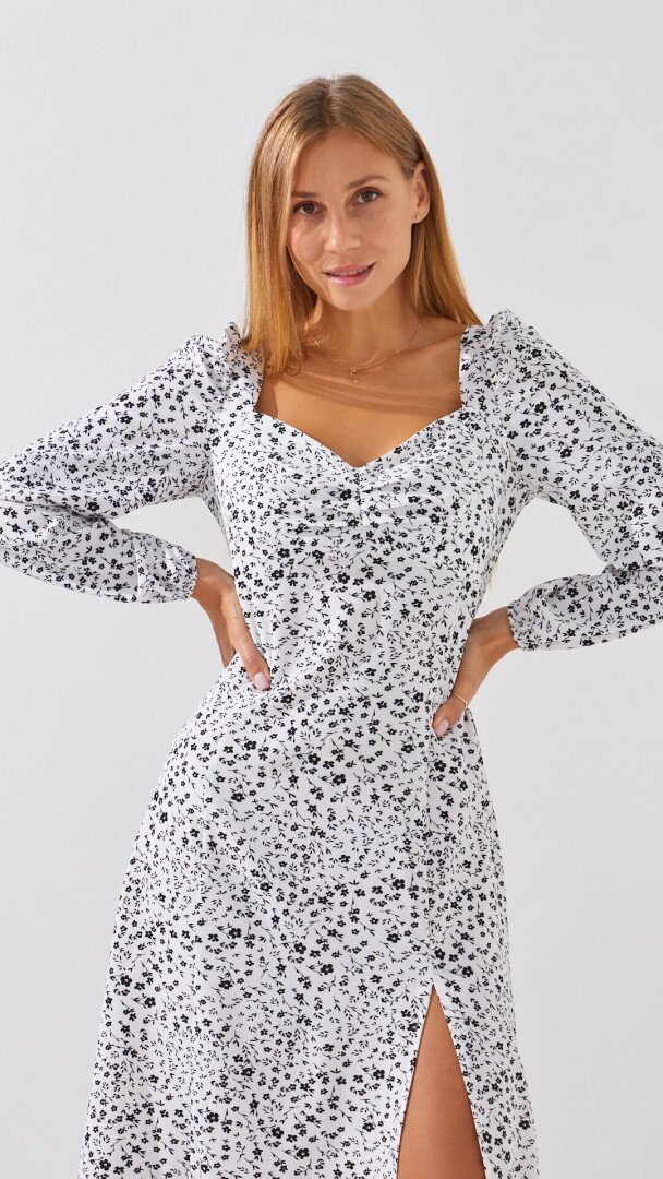Сукня з візерунком жіноча LAWA WTC02333 S Білий shop (2000999280757)  Фото №1