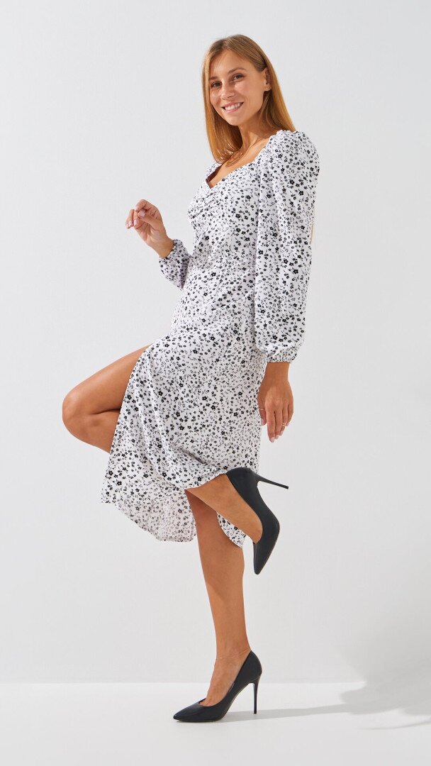Сукня з візерунком жіноча LAWA WTC02333 S Білий shop (2000999280757)  Фото №2