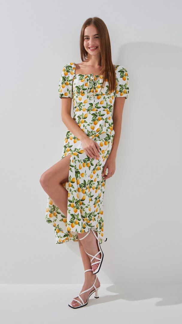 Сукня з візерунком жіноча LAWA WTC02384 XS Білий shop (2000999227578)  Фото №2