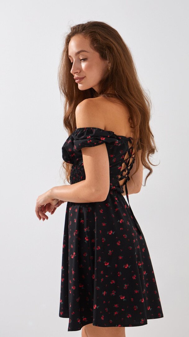 Сукня з візерунком жіноча LAWA WTC02441 XS Чорний shop (2888000008541)  Фото №1