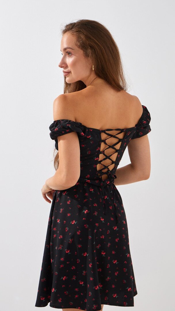 Сукня з візерунком жіноча LAWA WTC02441 XS Чорний shop (2888000008541)  Фото №3