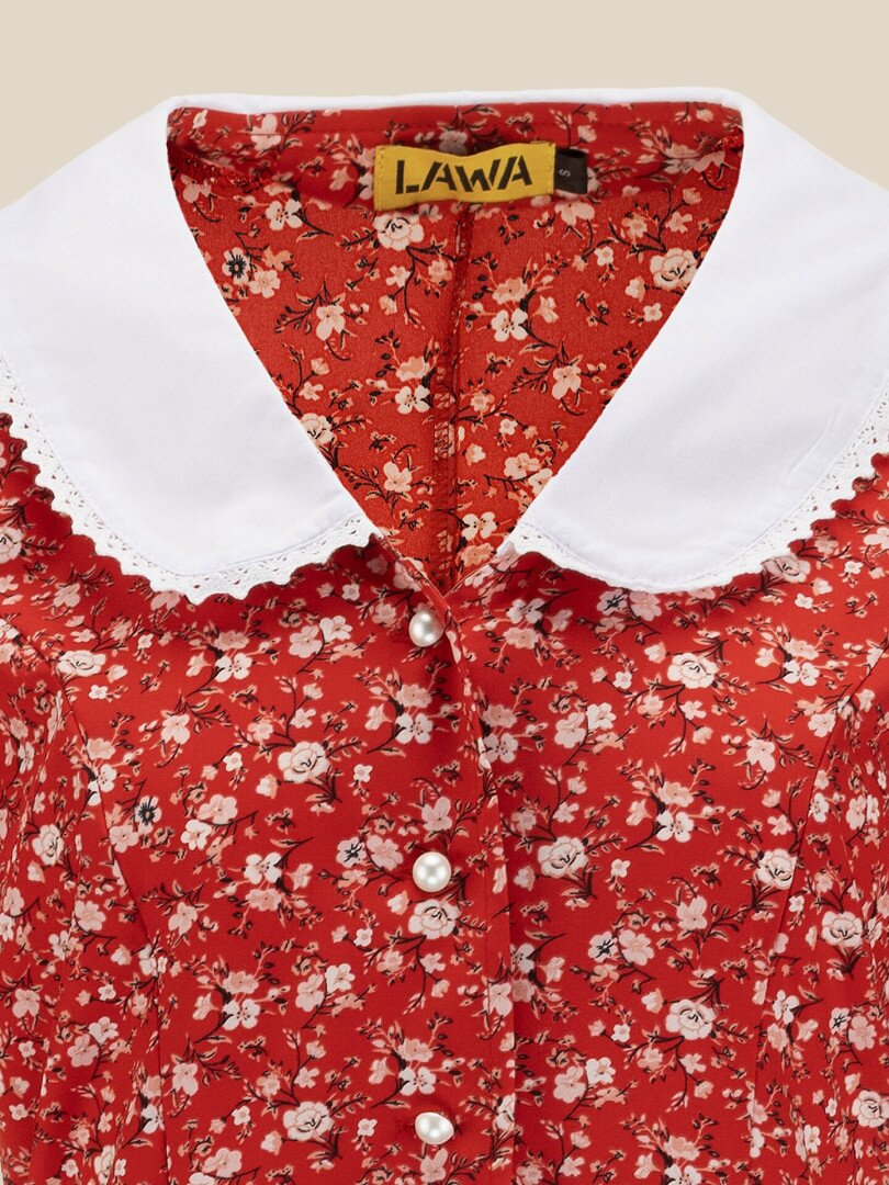 Сукня з візерунком жіноча LAWA WTC02495 L Червоний shop (2000999638862)  Фото №0