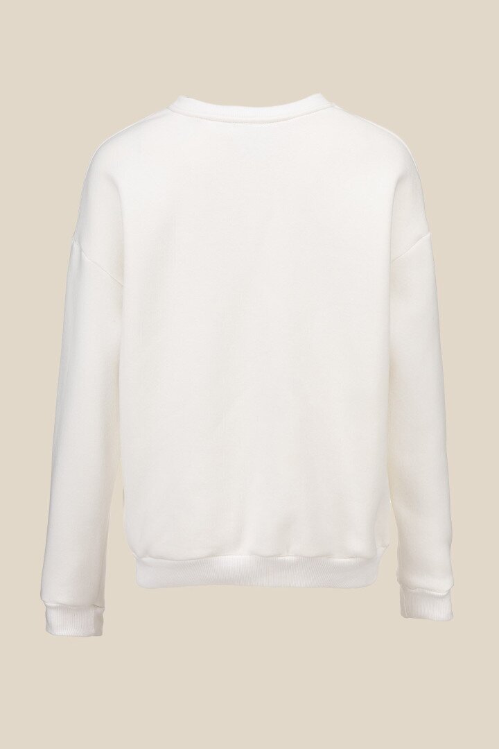 Cвітшот з принтом жіночий LAWA P-WB02373 M Молочний shop (2000990791672)  Фото №8